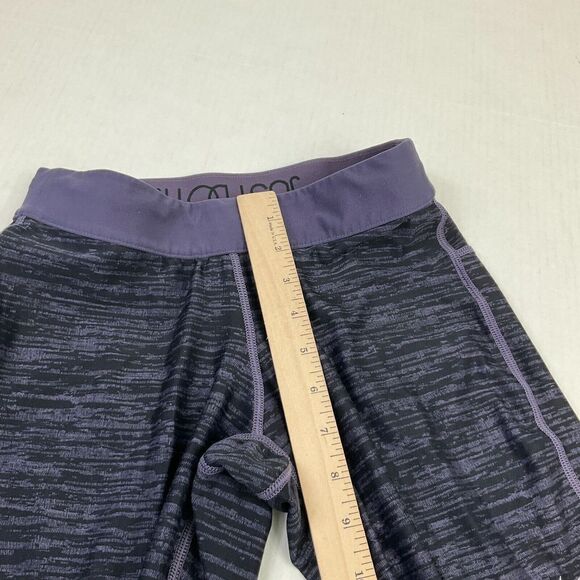 Nike Womens Dri Fit Leggings Purple Black Mid Rise Just Dot It Workout Gym Small - Picture 7 of 12
